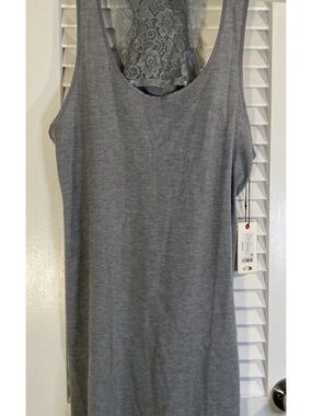 Women’s Gray Ribbed Lace-Back night shirt Ted baker